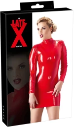 Latex Mini Dress Red