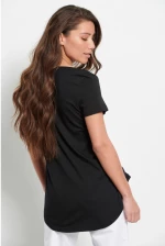 BDTKW TSHIRT SS 1231-902628 1231-902628-00100 BODY TALK Μαύρο