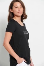 BDTKW TSHIRT SS 1231-902628 1231-902628-00100 BODY TALK Μαύρο