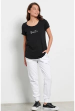 BDTKW TSHIRT SS 1231-902628 1231-902628-00100 BODY TALK Μαύρο