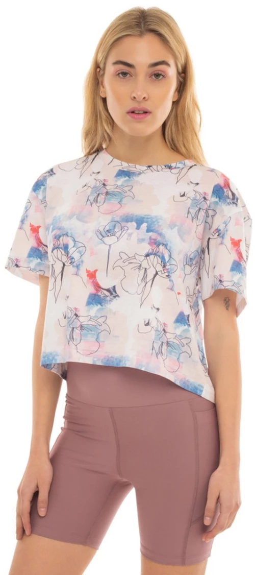 BE:NATION S/S PRINTED CROP TOP 05112307-2A BENATION Λευκό