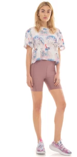 BE:NATION S/S PRINTED CROP TOP 05112307-2A BENATION Λευκό