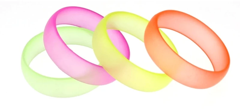 Neon Asst. Transparent Frosted Bangles