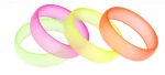 Neon Asst. Transparent Frosted Bangles