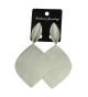 Silver Oval Disc Earrings
