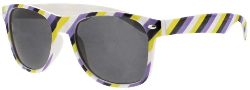 Non-Binary Coloured Striped Sunglasses