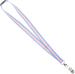 Metal Whistle on Transgender Lanyard