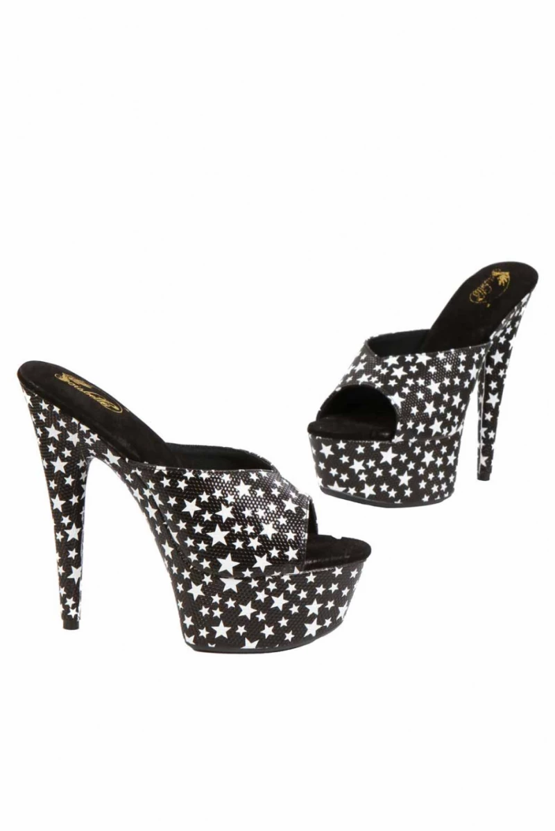 Open Noir platform, with Stars with 14cm heel