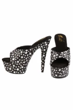 Open Noir platform, with Stars with 14cm heel