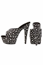 Open Noir platform, with Stars with 14cm heel