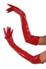 Long Red Vinyl gloves