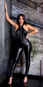 SEXY BACKLESS OVERALL BLACK