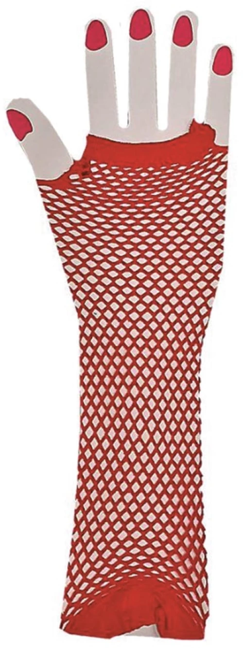 Γάντια με Δίχτυ Κόκκινα 30cm