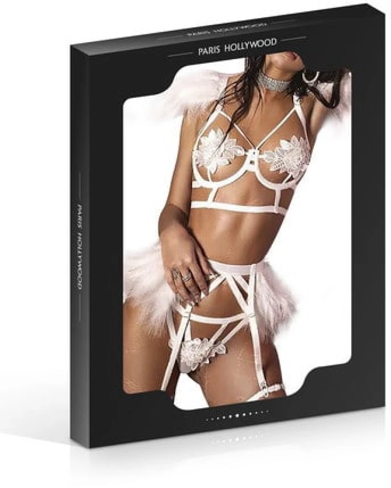 SET 3 PCS PLUMES white