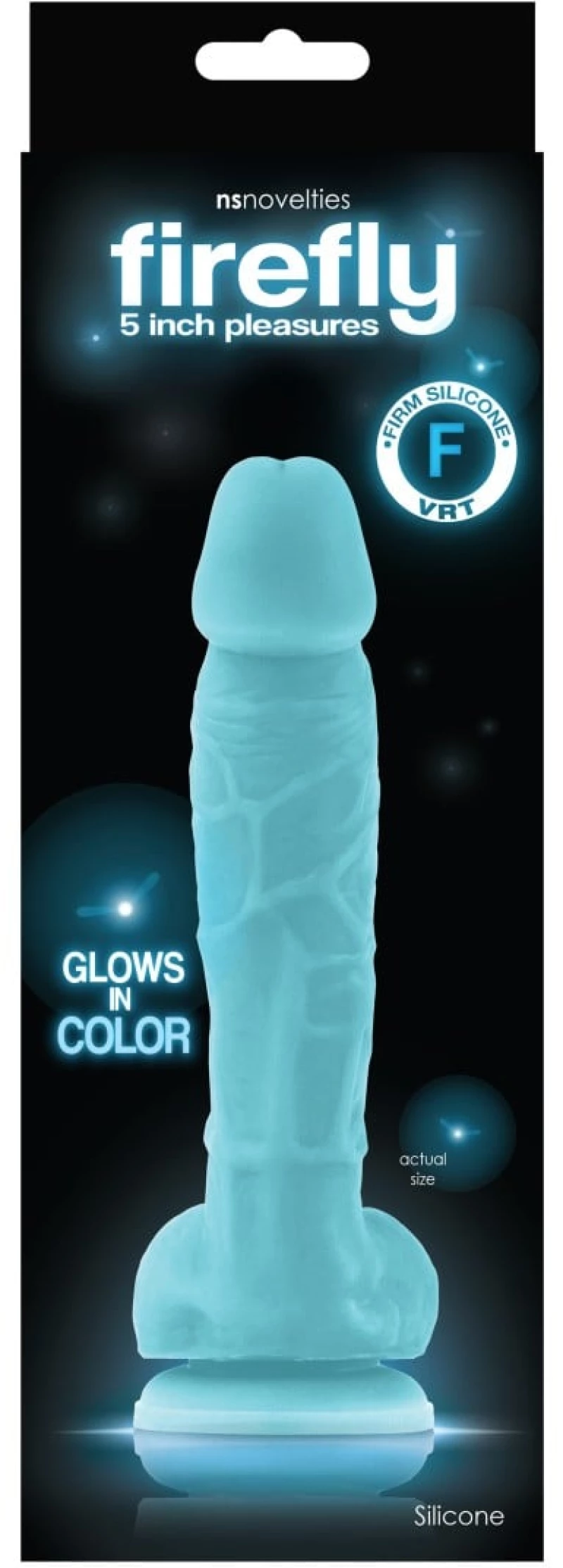 Φωσφορίζον Ρεαλιστικό Ομοίωμα Πέους NS Novelties Firefly 13 cm - Μπλε