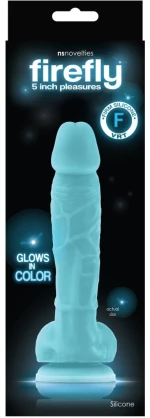 Φωσφορίζον Ρεαλιστικό Ομοίωμα Πέους NS Novelties Firefly 13 cm - Μπλε