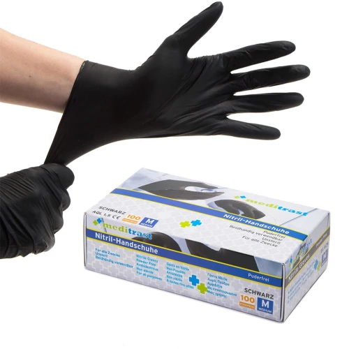 Μαύρα Γάντια για Fisting M (100 pcs)