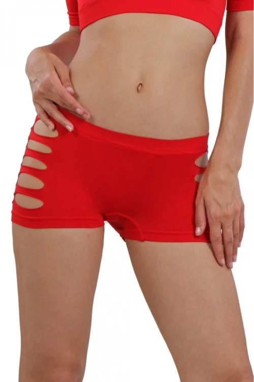 Fishnet Shorty Red