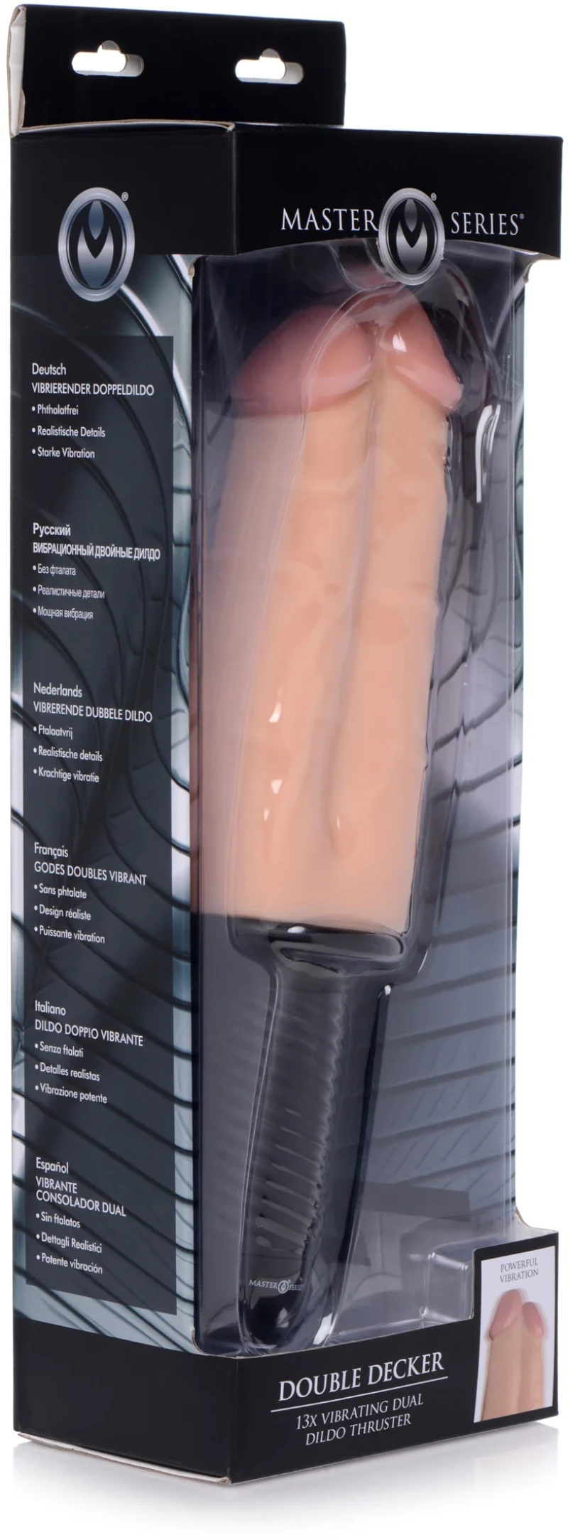 Double Decker 13X Vibrating Dual Dildo Thruster - Master Series