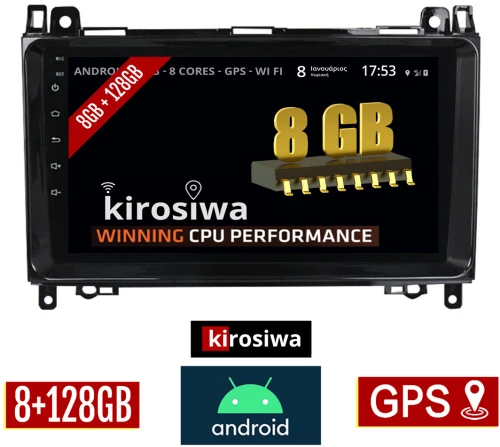 KIROSIWA 8GB + 128GB MERCEDES SPRINTER - VITO - VIANO (2004-2019) Android οθόνη αυτοκίνητου με GPS WI-FI (ηχοσύστημα αφής 9" ιντσών Benz OEM Youtube Playstore USB Radio Bluetooth Mirrorlink DSP Apple Carplay Android Auto 4G Sim Card 4x60W) RX-9442