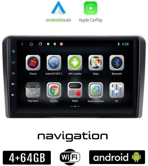 VW SKODA SEAT Android (4GB + 64GB) οθόνη αυτοκίνητου 10" GPS WI-FI (Playstore Youtube Golf V 5 6 Polo Passat Octavia Leon Volkswagen MP3 USB Radio ΟΕΜ Bluetooth ηχοσύστημα OEM Android Auto Apple Carplay Mirrorlink)