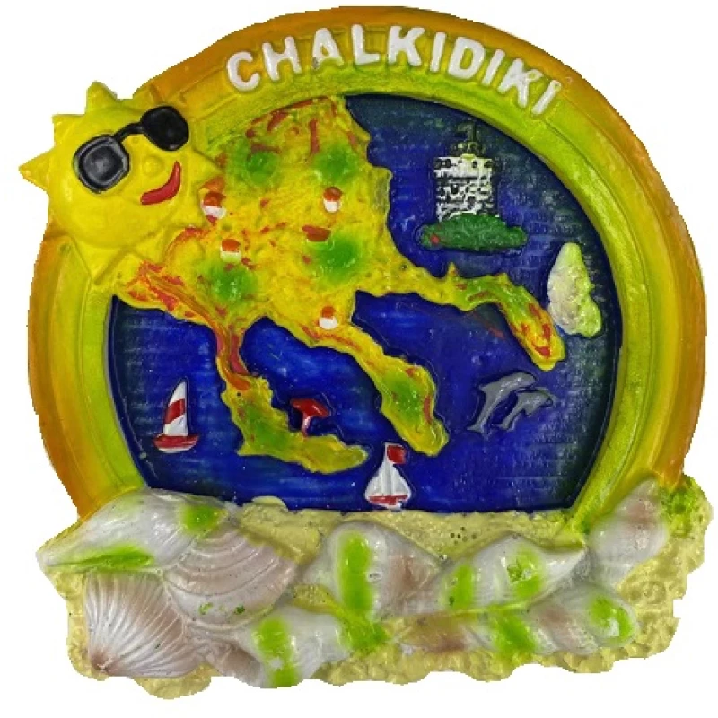 Tουριστικό μαγνητάκι Souvenir – Σετ 12pcs - Resin Magnet - 678078