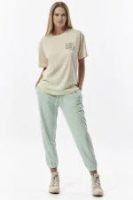 Body Action WOMEN'S OVERSIZED TEE 051318-01 051318-01-OFFWHITE BODY ACTION Λευκό