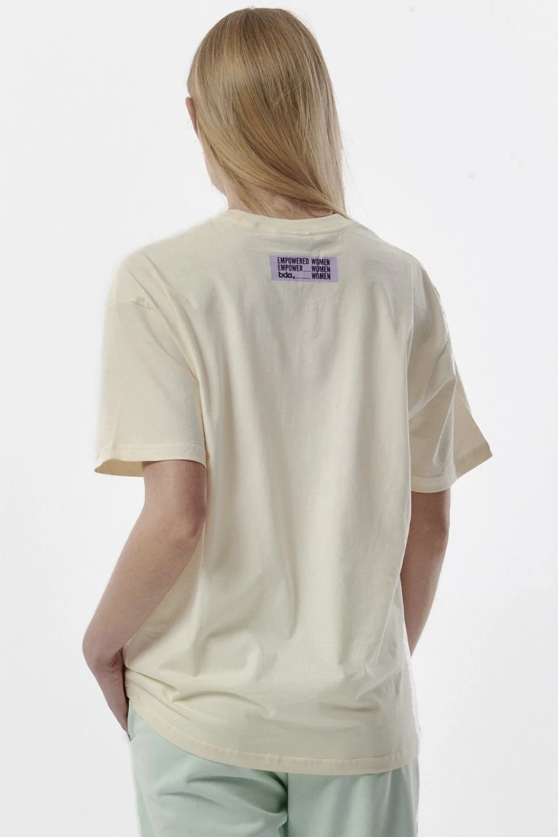 Body Action WOMEN'S OVERSIZED TEE 051318-01 051318-01-OFFWHITE BODY ACTION Λευκό