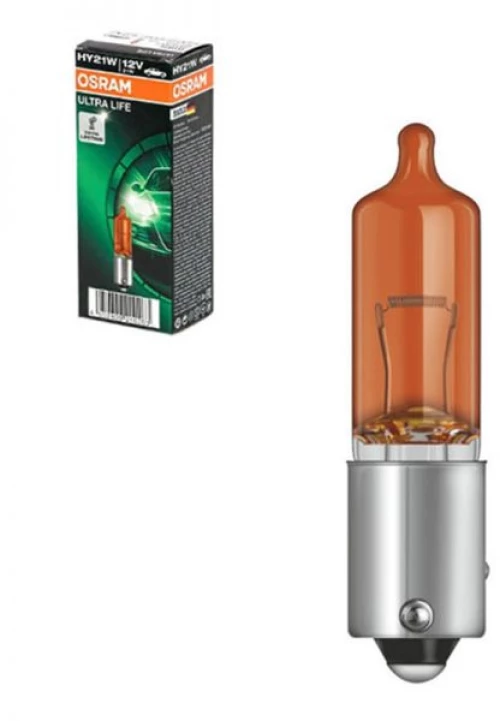 Λάμπα Αλογόνου Φλας HY21W BAW9S 12V 21w Osram Ultra Life Πορτοκαλί 64137ULT Τεμάχιο 0020919