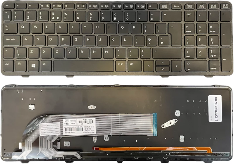 Πληκτρολόγιο Laptop   HP ProBook 650 G1 655 G1 Keyboard US Backlit  (Κωδ.40470USBACKLIT)