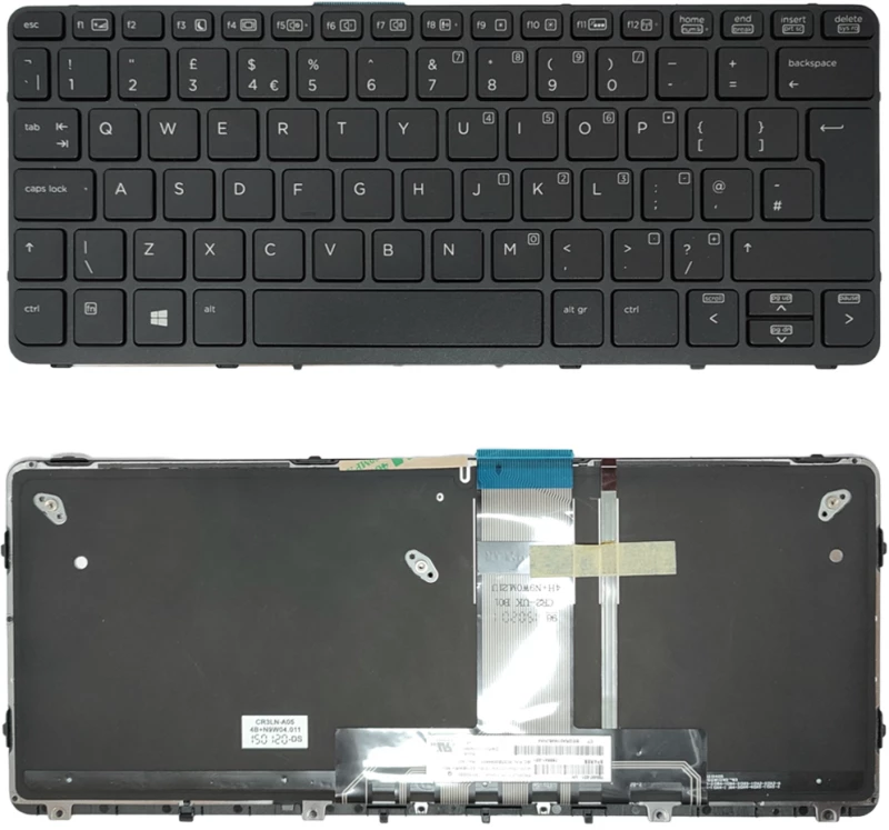 Πληκτρολόγιο Laptop Keyboard for HP Pro x2 612 G1 Black UK Version OEM(Κωδ.40372UKBACKLIT)