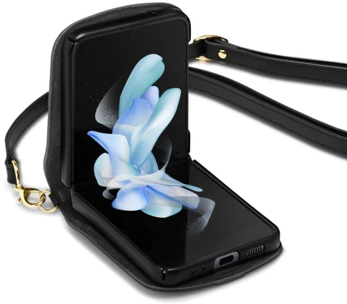 Θήκη Spigen SGP LIENAR LEATHER ARMOR για SAMSUNG GALAXY Z FLIP 4 5G - ΜΑΥΡΟ - ACS05171