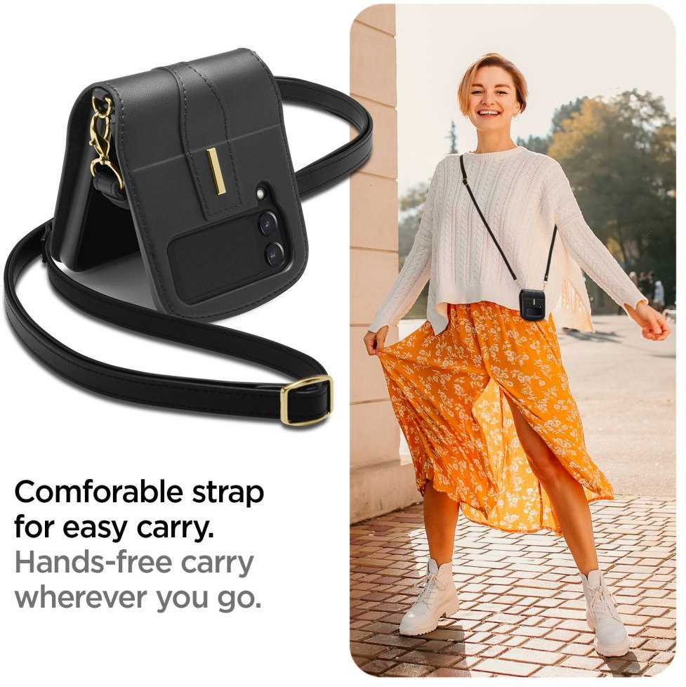 Θήκη Spigen SGP LIENAR LEATHER ARMOR για SAMSUNG GALAXY Z FLIP 4 5G - ΜΑΥΡΟ - ACS05171