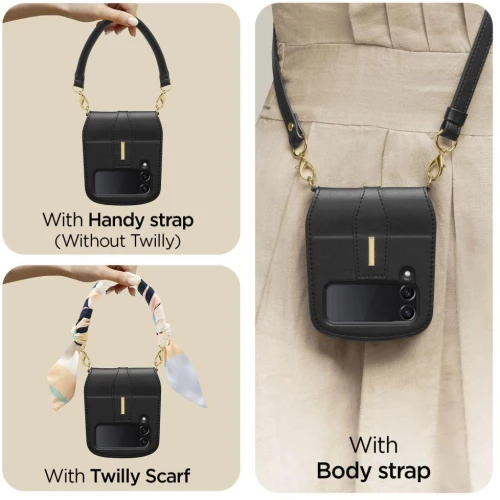 Θήκη Spigen SGP LIENAR LEATHER ARMOR για SAMSUNG GALAXY Z FLIP 4 5G - ΜΑΥΡΟ - ACS05171