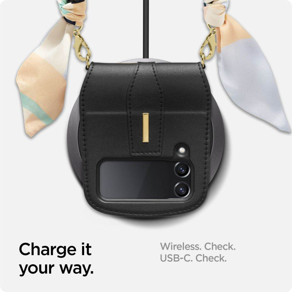 Θήκη Spigen SGP LIENAR LEATHER ARMOR για SAMSUNG GALAXY Z FLIP 4 5G - ΜΑΥΡΟ - ACS05171