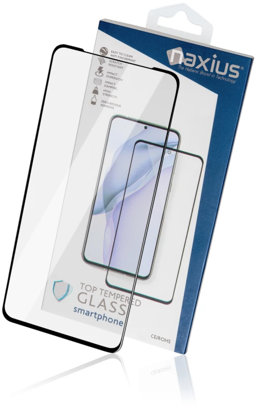 Naxius Top Tempered Glass Anti-Static 9H Oppo Reno 8 Pro Full Screen 6D Black CE / RoHS Naxius