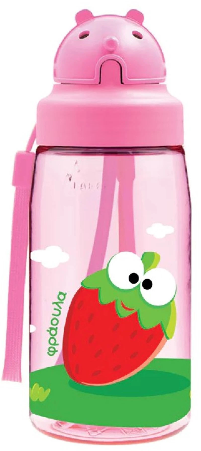 Παγούρι ΜπανάναΦράουλα Tritan 450ml - Πώμα OBY GROBY01