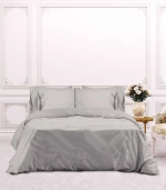 Μαξιλαροθήκες βαμβακοσατέν Makis Tselios Rihanna Silver Grey - 50 x 70
