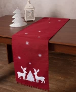 Χριστουγεννιάτικη τραβέρσα NW345 (35cm x 175cm) κόκκινη - -