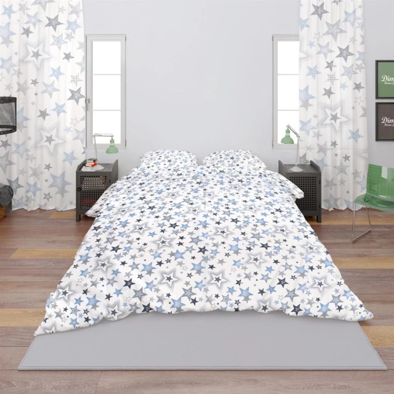 ΠΑΠΛΩΜΑΤΟΘΗΚΗ ΕΜΠΡΙΜΕ ΕΝΗΛ Star 123 160Χ240 Blue-Grey Cotton 100% - -