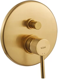 Armando Vicario Industrial Brushed Gold Μίκτης Εντοιχισμού 2 Εξόδων με Εκτροπέα