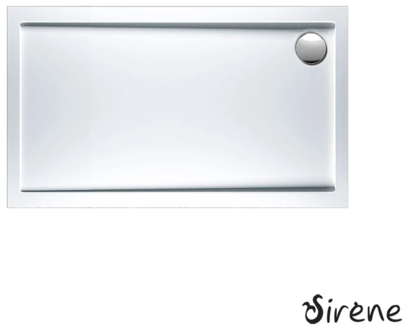 SIRENE EXTRA FLAT E14090-300 Ορθογώνια Ακρυλική Ντουζιέρα White 140x90cm