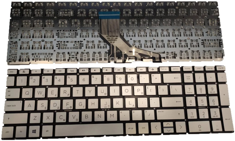 Πληκτρολόγιο Laptop HP 15s-eq1012nv keyboard OEM (Κωδ.40549GRSILVERNOFRAME)