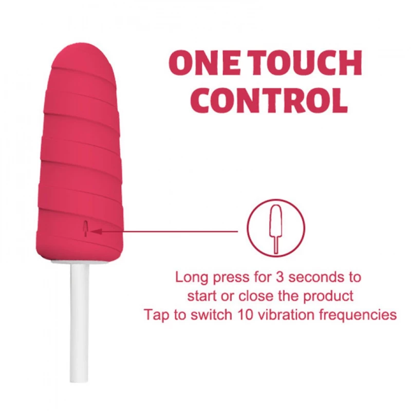 Δονητής Lollipop Με 10 Λειτουργίες Δόνησης One touch - Lollipop Vibrator 10 modes