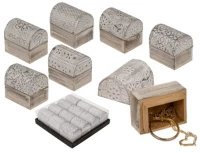 355588 ΚΟΥΤΙ ΚΟΣΜΗΜΑΤΩΝ ΣΕ ΦΥΣΙΚΟ ΧΡΩΜΑ ΜΕ GOLD COLOURED DÉCOR, 5 X 3,8 CM