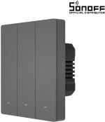 GloboStar® 80089 SONOFF M5-3C-80 SwitchMan Mechanical Smart Switch WiFi & Bluetooth AC 100-240V Max 6A 1320W (2A/Way) 3 Way