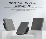 GloboStar® 80089 SONOFF M5-3C-80 SwitchMan Mechanical Smart Switch WiFi & Bluetooth AC 100-240V Max 6A 1320W (2A/Way) 3 Way