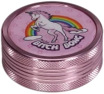 Grinder Τρίφτης 50mm Αλουμίνιο Σχέδιο Bitch Bong Pink - 2 Parts