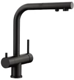 Blanco Fontas-S II Black Matte Μπαταρία Κουζίνας Με Αποσπώμενο Ρουξούνι
