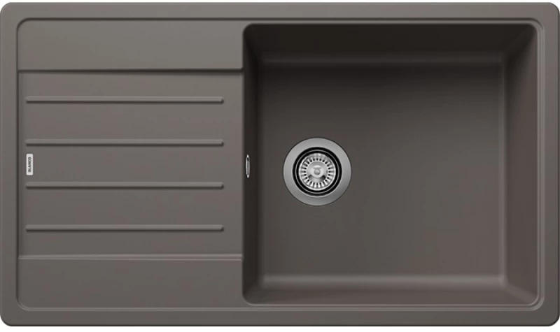 Blanco Legra XL 6 S Volcano Grey SILGRANIT® PuraDur® Γρανιτένιος Ένθετος Νεροχύτης 86x50cm